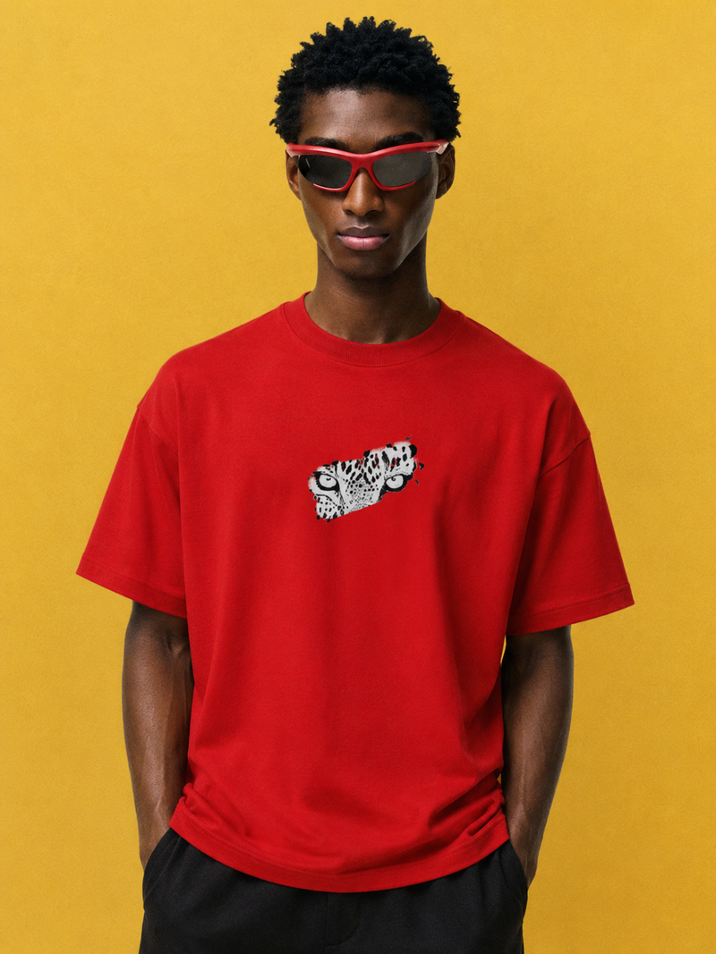 Tiger red oversized tee